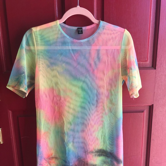 Rainbow mesh mini dress - Picture 3 of 3